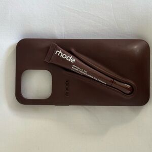 RHODE Chocolate Brown Phone Case with Lip Tint Slot